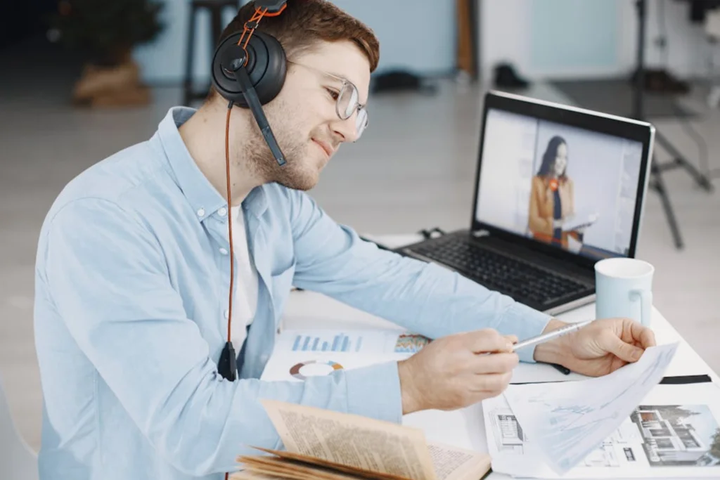 Student studying with tuition support